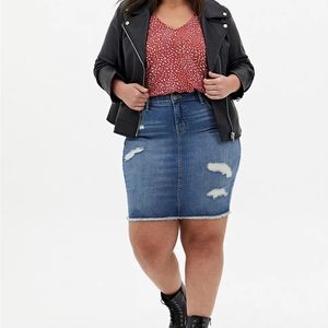 Torrid Jean Skirt